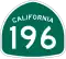 State Route 196 marker