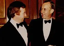 Canadian Prime Minister Joe Clark and Minister of Parliament Peter Bawden (circa 1980)
