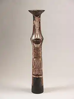 Candle Holder with decor of elongated humans and animals, 1957-62