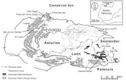 Drawn map showing fossil location