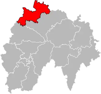 Situation of the canton of Ydes in the department of Cantal