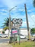 PR-19 north at the western terminus of PR-17 in Gobernador Piñero, San Juan