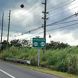 PR-2 south approaching PR-64 and PR-342 intersection in Sabanetas