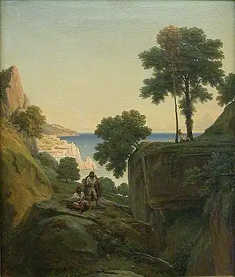 View of Amalfi in the Gulf of Salerno by Théodore Caruelle d'Aligny