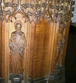 Part of pulpit St Mary the Virgin, Kemsing.