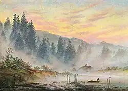 Caspar David Friedrich – Morning 1820, 22 × 30,5 cm, Niedersächsisches Landesmuseum Hannover