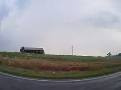 A view from a car passing through western Johnsburg, Indiana, in 2013.
