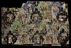 Flat mural of the right half of the ceiling. It is about 4&nbsp;cm (1½ inches) thick, and weight around 400&nbsp;kg. Dahlem Museum.[194]