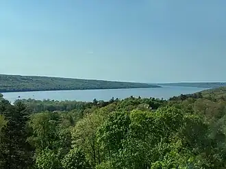 View of the southern end of Cayuga Lake