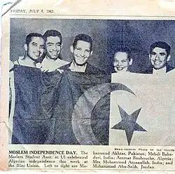 Celebrating the first day of the independence of Algeria in the USA