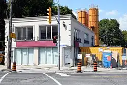 2015: The two-storey mixed-use building formerly housing a Coffee Time coffeeshop pre-demolition