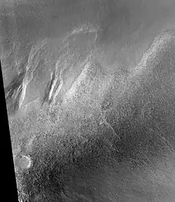 Charitum Montes Gullies. Image located in Argyre quadrangle.