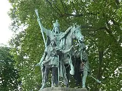 Statue of Charlemagne by the Parvis of Notre Dame