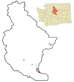 Location of South Wenatchee, Washington