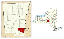 Location of Bainbridge in Chenango County