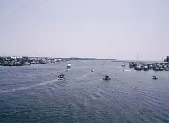 Boaters enjoy a sunny Sunday afternoon on the Kent Narrows Channel