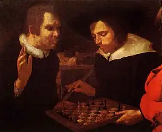 Image 25Karel van Mander, 1600 (attributed to), Les joueurs d'échecs (from Chess in the arts)