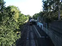 Looking north from the road bridge