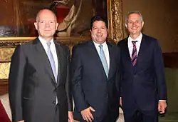 Image 15Foreign Secretary William Hague and Minister for Europe David Lidington with Chief Minister of Gibraltar Fabian Picardo at a meeting in London, 28 August 2013 (from Culture of Gibraltar)