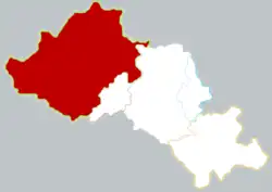 Location of Xinhua County within Loudi