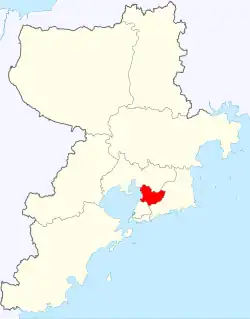Location in Qingdao