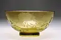 Eighteenth century Chinese bowl, wheel cut (engraved) and etched