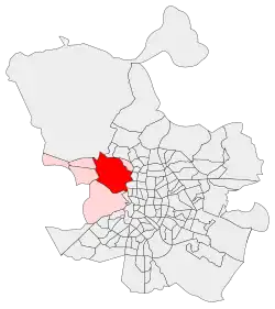Location of Ciudad Universitaria