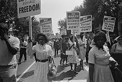 Image 30Women marching for equal rights, integrated schools and decent housing (from African-American women in the civil rights movement)