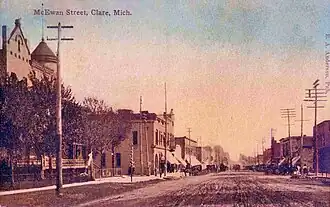 McEwan Street, looking south from the present location of the Doherty Hotel, c. 1909