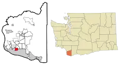 Location of Minnehaha, Washington