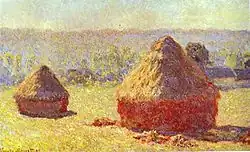 Stacks, End of Summer, (Meules, fin de l'été), 1891. Oil on canvas. Musée d'Orsay, Paris, France. W1266
