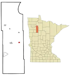 Location of Shevlin, Minnesota