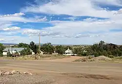 Looking across Main Street from the town hall in Coal Creek