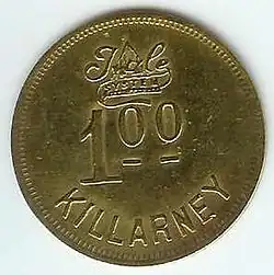 coal scrip from Killarney, West Virginia