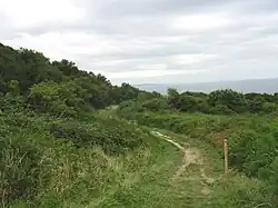 Coast path from Ware Cliffs down to Lyme Regis