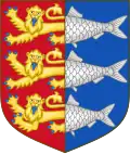 Arms of Great Yarmouth, Norfolk, first recorded mid-15th century