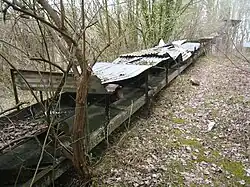The conveyor belt which connected the primary and intermediate chalk crushers