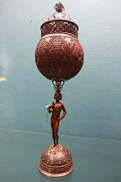 Ernst Riegel, Cologne, 1915, coconut, silver, enamel, Germanisches Nationalmuseum, Nuremberg