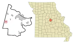 Location of Russellville, Missouri