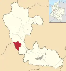 Location of the municipality and town of La Celia in the Risaralda Department of Colombia.