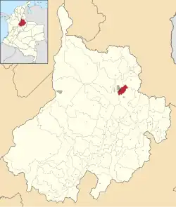 Location of Floridablanca in Santander