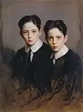 His twin sons, Count Henri and Count Jean, 1921