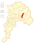 Location of the Santa María commune in the Valparaíso Region