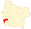 Location of the commune of Teodoro Schmidt in the Araucanía Region