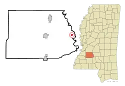 Location of Georgetown, Mississippi