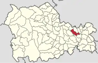 Location in Neamț County