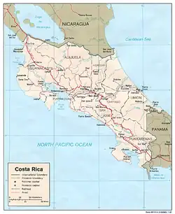 Map of Costa Rica