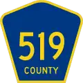 County Route 519 marker