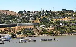 Looking south towards Crockett from the Carquinez Strait, July 14, 2010. Courtesy Federico Pizano.