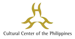 Logo of the Cultural Center of the Philippines, with three rotated occurrences of the Baybayin ka letter